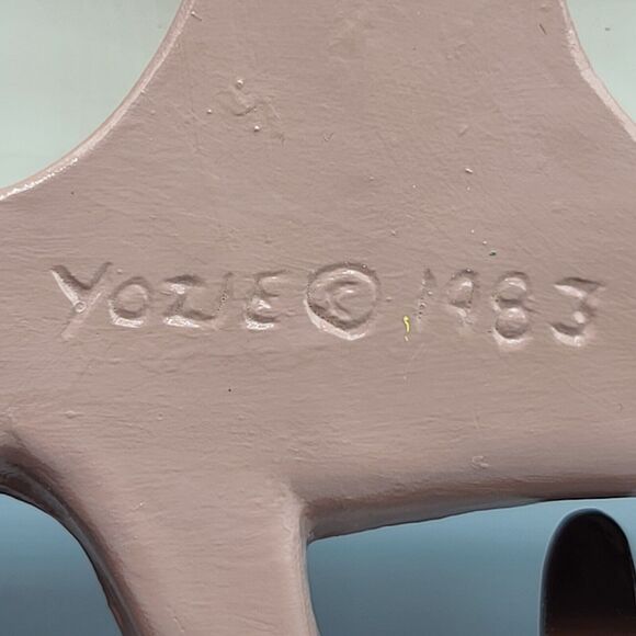 Yozie Mold Ceramic Painted Dirty Pig Key Holder Decor Figure 1983 - Picture 12 of 14